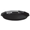 Service Ideas Paneled Tray with Removable Insert, 12 diameter, Stainless Steel, Black Onyx TRPN1412RIBSBX